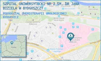 PODODDZIAŁ CHEMIOTERAPII UROLOGICZNEJ - SZPITAL UNIWERSYTECKI NR 2 IM. DR JANA BIZIELA W BYDGOSZCZY - UJEJSKIEGO 75,  BYDGOSZCZ