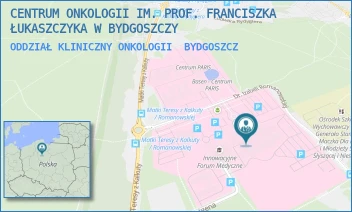 ODDZIAŁ KLINICZNY ONKOLOGII - CENTRUM ONKOLOGII IM. PROF. FRANCISZKA ŁUKASZCZYKA W BYDGOSZCZY - DR. I.ROMANOWSKIEJ 2,  BYDGOSZCZ