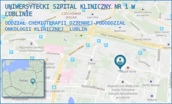 ODDZIAŁ CHEMIOTERAPII DZIENNEJ-PODODDZIAŁ ONKOLOGII KLINICZNEJ - UNIWERSYTECKI SZPITAL KLINICZNY NR 1 W LUBLINIE - STANISŁAWA STASZICA 16, LUBLIN