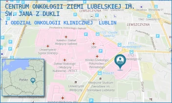 I ODDZIAŁ ONKOLOGII KLINICZNEJ - CENTRUM ONKOLOGII ZIEMI LUBELSKIEJ IM. ŚW. JANA Z DUKLI - DRA KAZIMIERZA JACZEWSKIEGO 7, LUBLIN