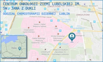 ODDZIAŁ CHEMIOTERAPII DZIENNEJ - CENTRUM ONKOLOGII ZIEMI LUBELSKIEJ IM. ŚW. JANA Z DUKLI - DRA KAZIMIERZA JACZEWSKIEGO 7, LUBLIN