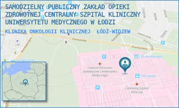 KLINIKA ONKOLOGII KLINICZNEJ - SAMODZIELNY PUBLICZNY ZAKŁAD OPIEKI ZDROWOTNEJ CENTRALNY SZPITAL KLINICZNY UNIWERSYTETU MEDYCZNEGO W ŁODZI - UL. POMORSKA 251,  ŁÓDŹ-WIDZEW