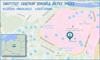 KLINIKA ONKOLOGII - INSTYTUT CENTRUM ZDROWIA MATKI POLKI - UL. RZGOWSKA 281/289,  ŁÓDŹ-GÓRNA