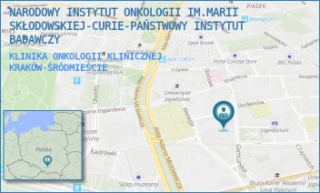 KLINIKA ONKOLOGII KLINICZNEJ - NARODOWY INSTYTUT ONKOLOGII IM.MARII SKŁODOWSKIEJ-CURIE-PAŃSTWOWY INSTYTUT BADAWCZY - UL. GARNCARSKA 11, KRAKÓW-ŚRÓDMIEŚCIE