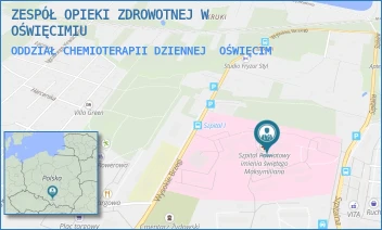 ODDZIAŁ CHEMIOTERAPII DZIENNEJ - ZESPÓŁ OPIEKI ZDROWOTNEJ W OŚWIĘCIMIU - UL. WYSOKIE BRZEGI 4, OŚWIĘCIM