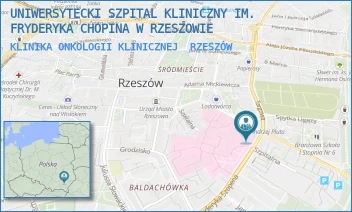 KLINIKA ONKOLOGII KLINICZNEJ - UNIWERSYTECKI SZPITAL KLINICZNY IM. FRYDERYKA CHOPINA W RZESZOWIE - CHOPINA 2,  RZESZÓW
