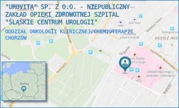 ODDZIAŁ ONKOLOGII KLINICZNEJ/CHEMIOTERAPII - "UROVITA" SP. Z O.O. - NIEPUBLICZNY ZAKŁAD OPIEKI ZDROWOTNEJ SZPITAL "ŚLĄSKIE CENTRUM UROLOGII" - UL. STRZELCÓW BYTOMSKICH 11,  CHORZÓW